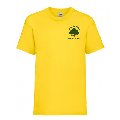 Appleton Thorn School PE T-Shirt Yellow Age 3/4 (26")