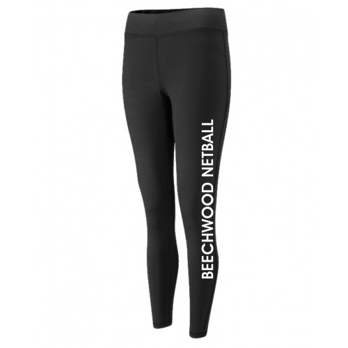 Beechwood Netball Coaches Leggings Black Size 14