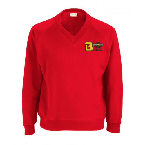 Bradshaw Primary V/Neck Sweatshirt Red Size 24"