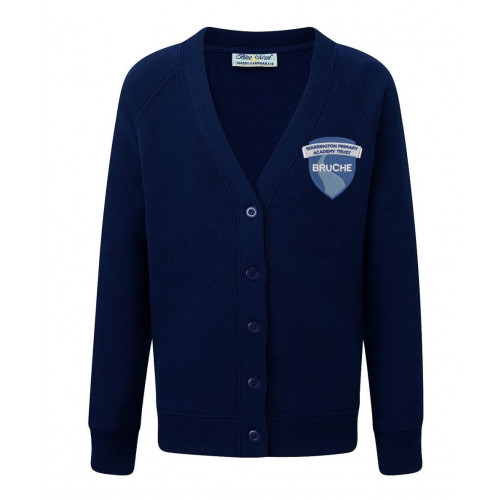 School cardigan navy top