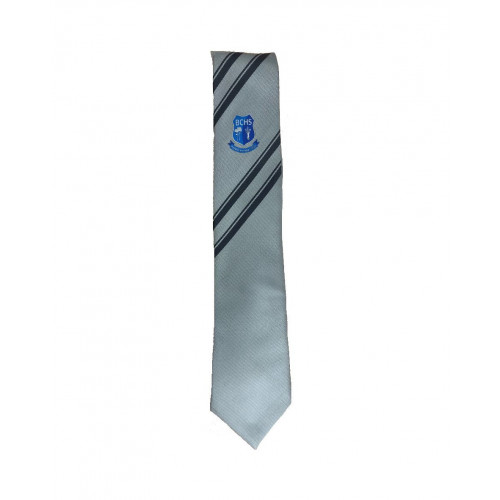 Birchwood High Tie Silver/Navy Standard 52" - Year 11