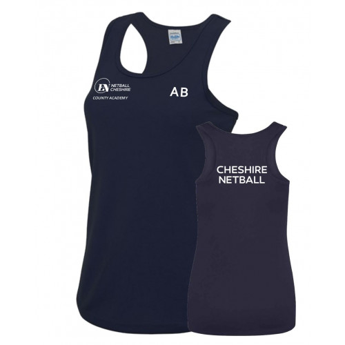 Cheshire County Netball Vest Navy Size XSmall