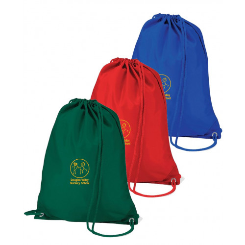 Douglas Valley Nursery Drawstring Bag Bottle Green