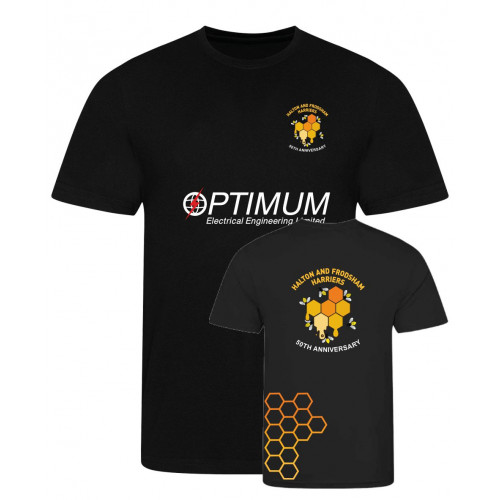 Halton And Frodsham Harriers T-Shirt Black Age 3/4