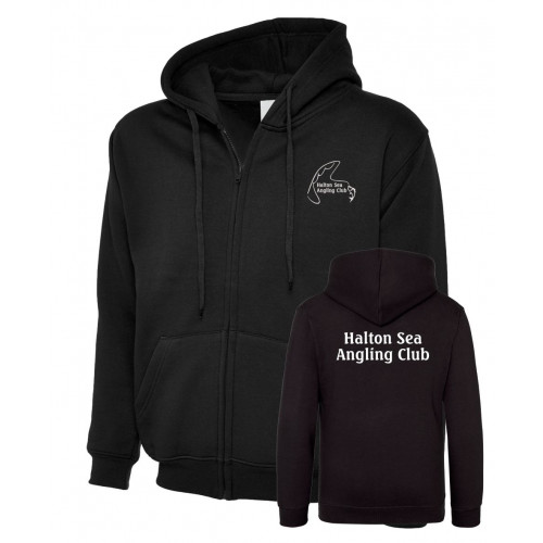 Halton Sea Angling Club Zip Hoodie Black Size XSmall
