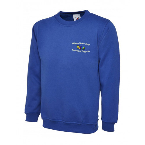 Hill View Playgroup Round Neck Sweatshirt Royal Age 1/2