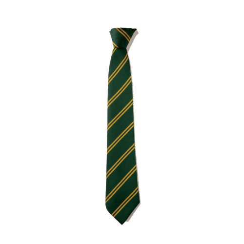 Locking Stumps School Tie Green/Gold - Clip On