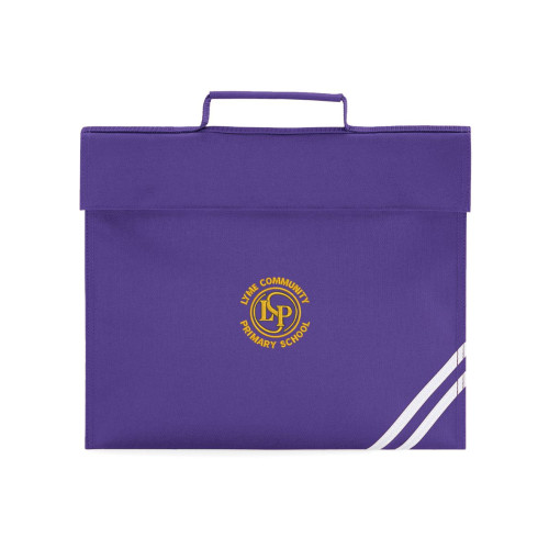 Lyme CP School Hand Held Book Bag Purple