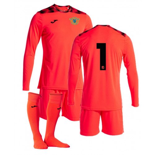 Maghull FC Goalkeeper Kit Fluorescent Coral Size 6XS