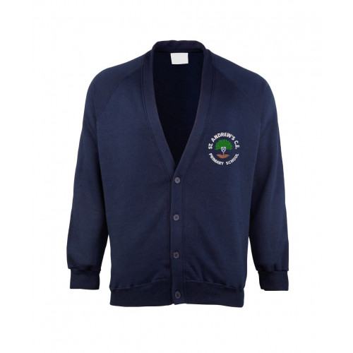St Andrews Boothstown School Cardigan Navy Size 24"