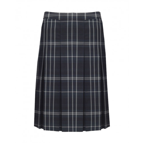 Sandymoor School Girls Tartan Skirt Navy Waist 22" Length 20"