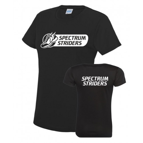 Spectrum Striders Ladies T-Shirt Black Size XS