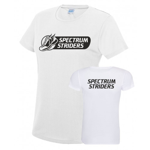 Spectrum Striders Ladies T-Shirt White Size XS
