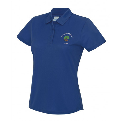 Statham School Staff Cool Polo Shirt Royal Size XSmall