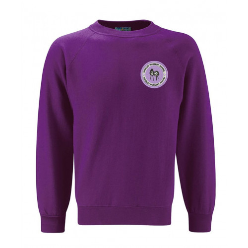Hindley Nursery School Round Neck Sweatshirt Purple Age 2