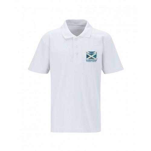 St Andrews Warrington School Polo Shirt White Age 3/4 (24")
