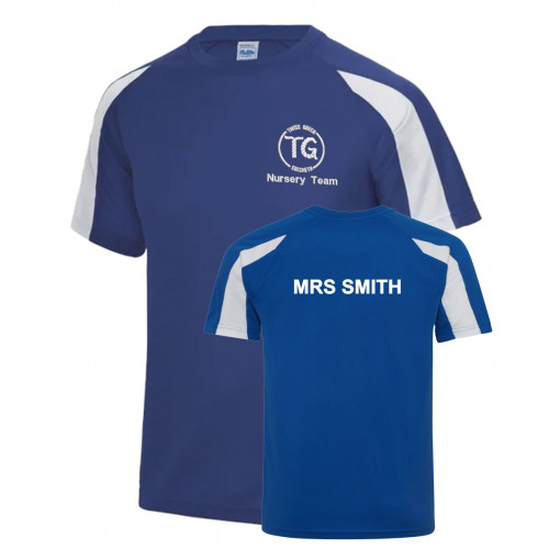 Twiss Green School Nursery Team T-Shirt Royal/White Size Small