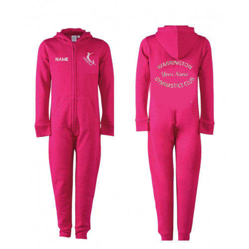 Warrington Gymnastics Girls Onesie Hot Pink Age 3/4