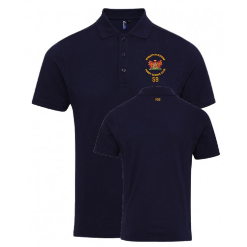 Woolston Rovers Rugby Club Heritage Polo Shirt Navy Size Small