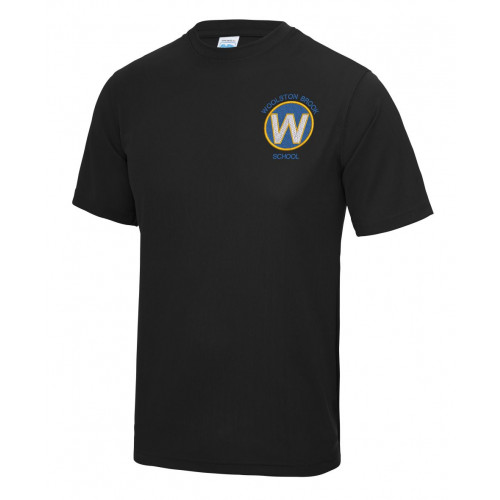 Woolston Brook School T-Shirt Black Age 3/4