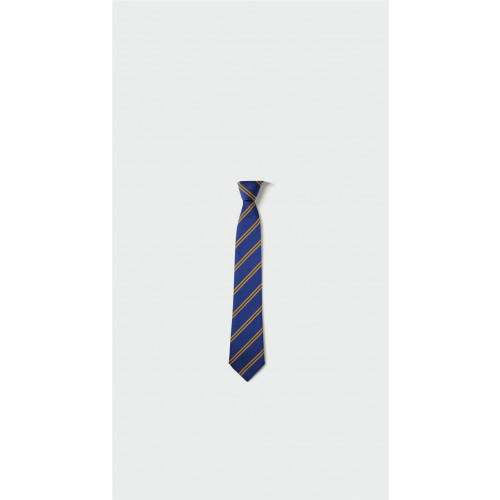 Wargrave School Tie - Clip On - Royal/Gold