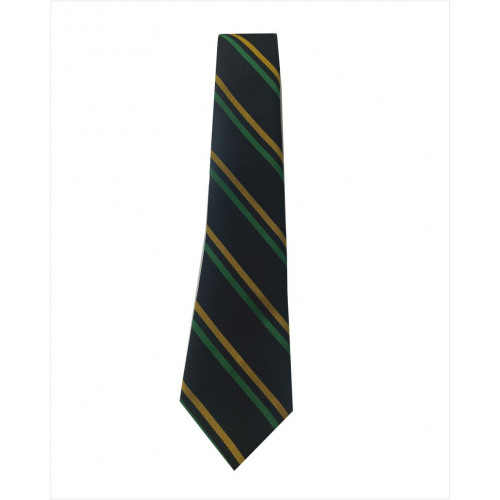 Weston Primary Tie - Black/Green/Yellow - Clip On 14"