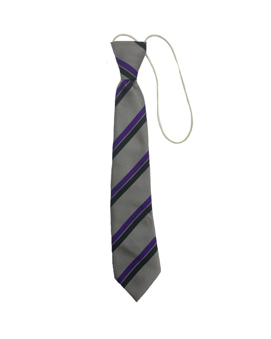 purple and grey tie