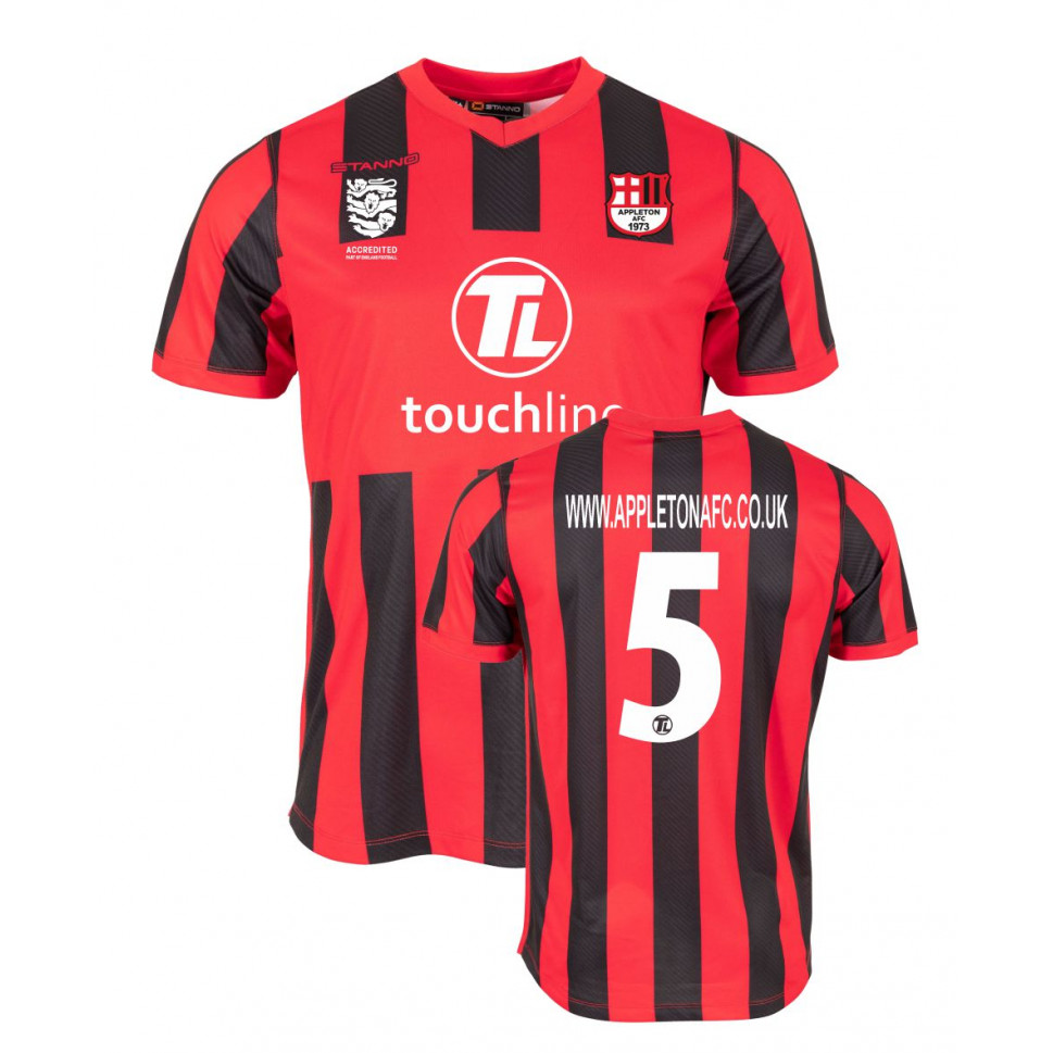 Touchline UK Appleton AFC Short Sleeve Home Shirt New Style